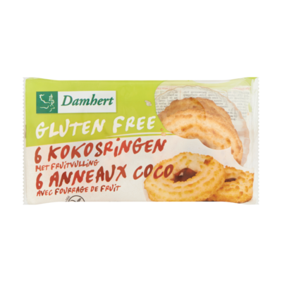 Damhert Glutenvrije Kokosringen met Fruitvulling 6 Stuks